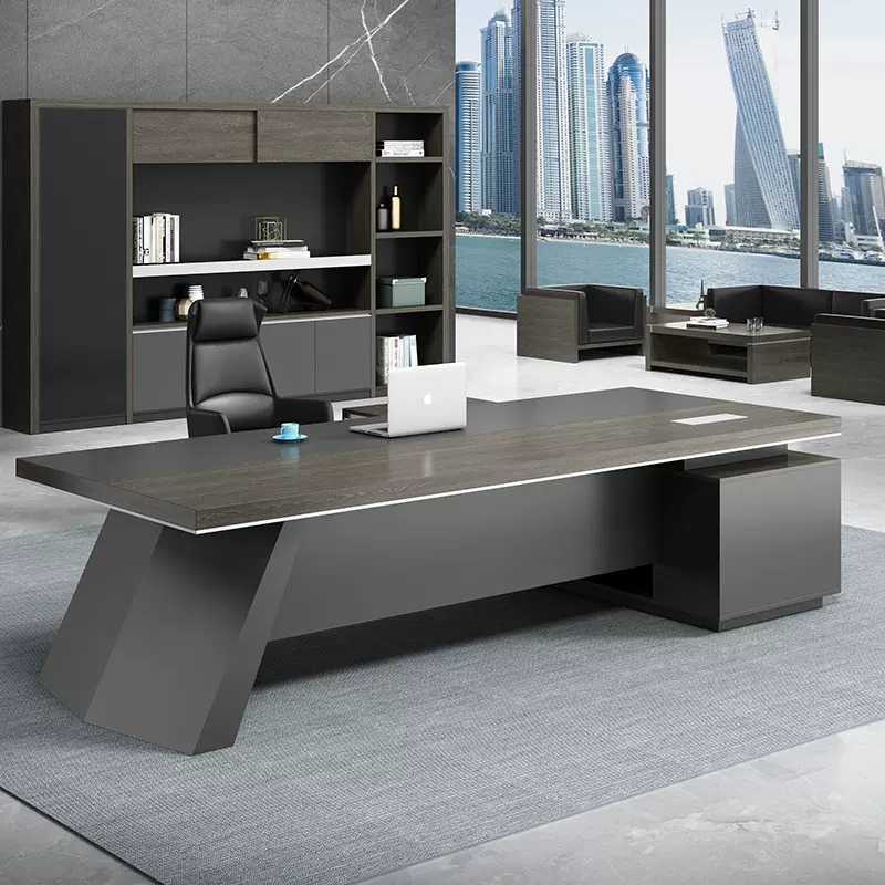 简约现代老板办公桌椅组合单人大班台总裁室经理桌主管桌办公组合