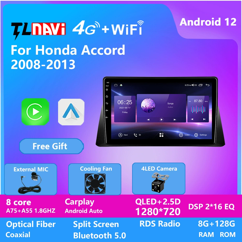 Кроссбордерская версия для Honda Eighth Generation Accord 2008-2013 Android крупная сетевой навигации All-in