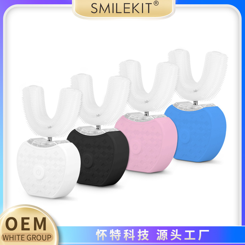 Cepillo de dientes eléctrico en forma de U cepillo de dientes recargable instrumento de belleza