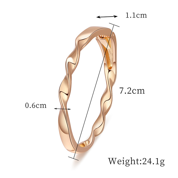 new minimalist glossy alloy texture bracelet irregular twist flower open spring bracelet