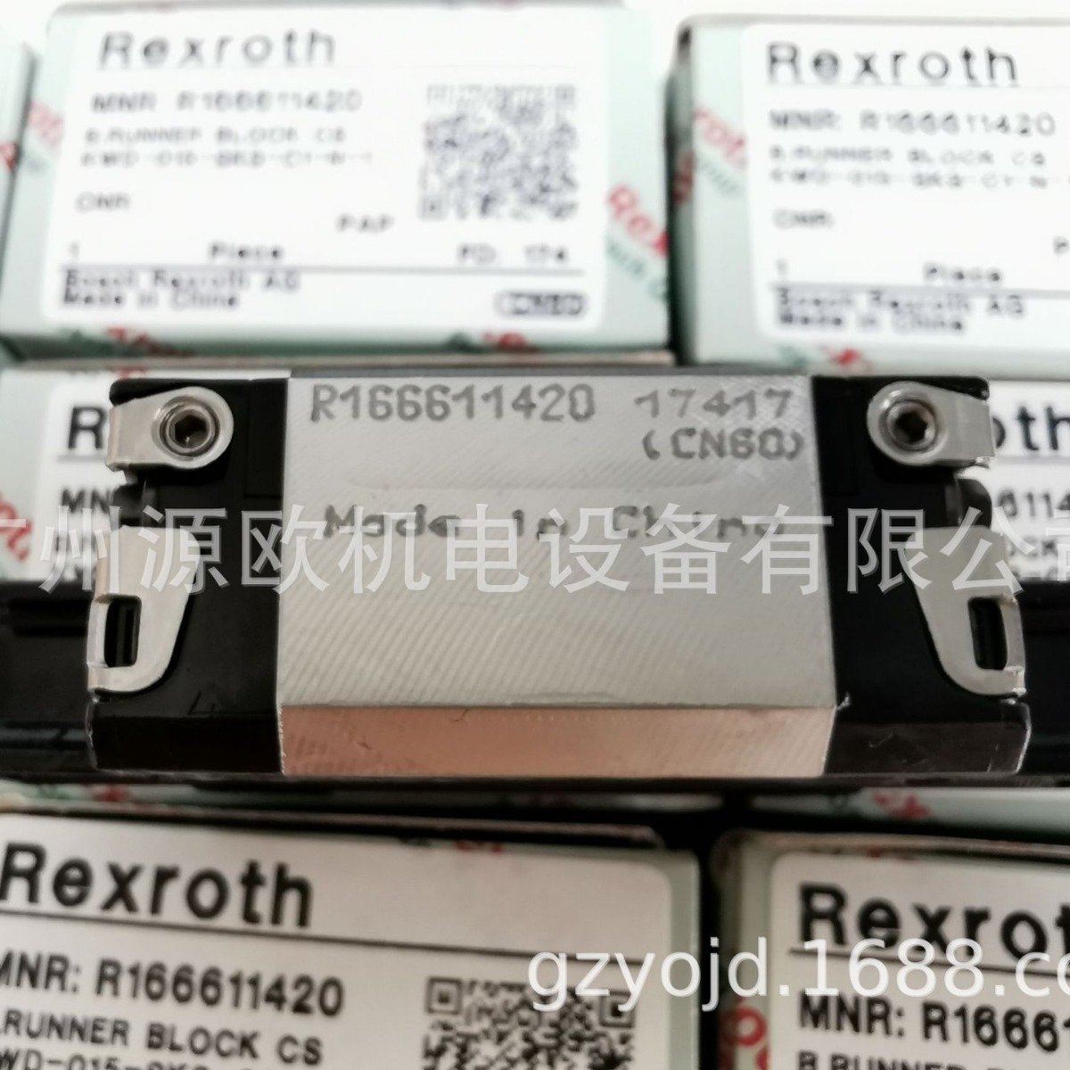 R166611420 原装德国REXROTH力士乐窄方型直线滚珠滑块R1666系列