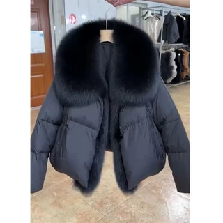 23766大爱美依缘2026冬季新款时尚宽松厚款棉服洋气毛领显瘦女潮
