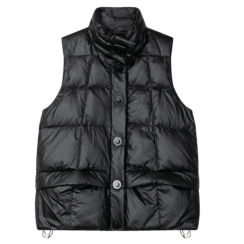 2023 Winter New Popular Western Down Vest Large Loose Mom's Casual 90 White Duck Down Vest