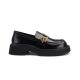 Genuine Leather ~ Thick Bottom Loafers 2025 Spring New Square Buckle Thick Heeled Single-layer Shoes Women's British Style Small Leather Shoes