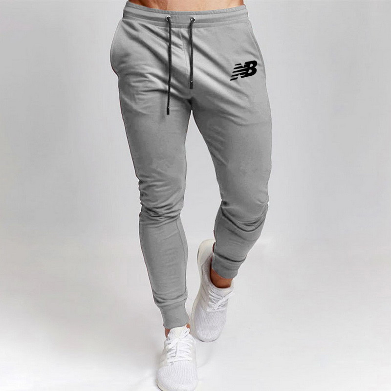 New AliExpress men's sports pants summer cotton casual trousers skinny sweatpants support logo2022