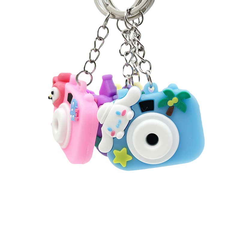 Cámara creativa Sanrio llavero muñeca colgante epoxi arqueológico caja ciega