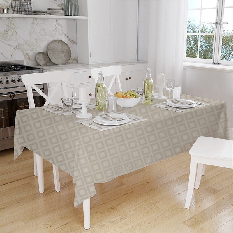 3D mantel estilo nórdico luz mesa de comedor de lujo PEVA impermeable mantel ecológico multi-tamaño simple mantel 90*140