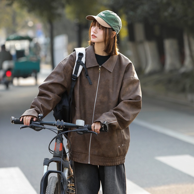 Women's casual jacket, spring and autumn workwear style, comfortable and sporty, loose American-style lapel, versatile.