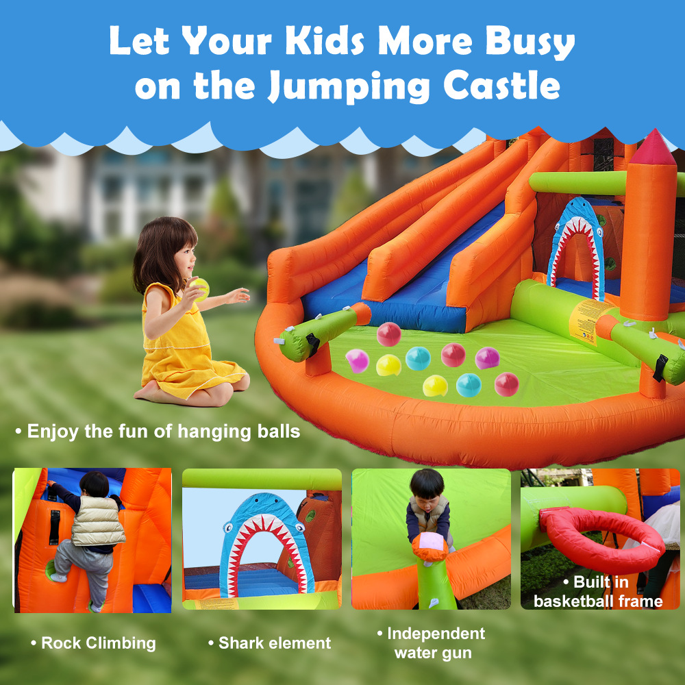 HappyLion Parque de Atracciones castillo inflable para niños castillo inflable Parque de atracciones castillo inflable para niños