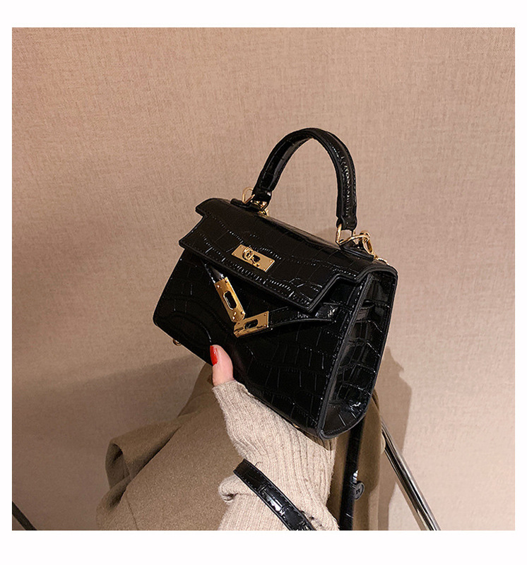女性用のハイエンドのストーンパターンのケリーバッグ、人気のポータブルな新しいファッション、女性用の多用途でスタイリッシュなシングルショルダークロスボディバッグ|undefined