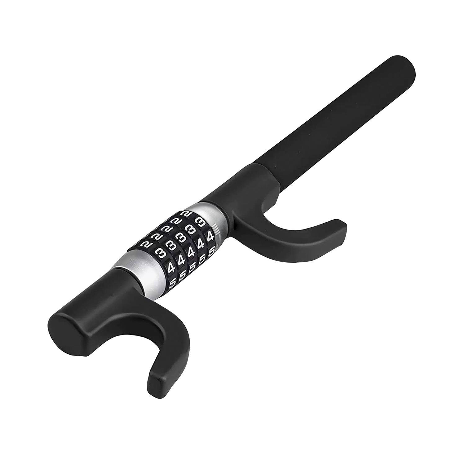 Cerradura antirrobo de volante con combinación numérica, bloqueo ajustable retráctil para coche, seguridad reforzada