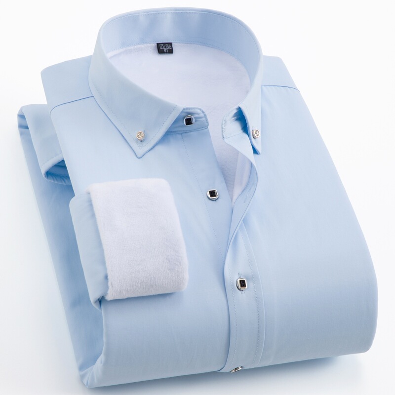 Factory Direct Sale Warm Shirt for Men, Business Casual Long-Sleeve, Thickened for Autumn and Winter, High-Quality Cotton, Diamond Button Shirt Factory Direct Sale Warm Shirt for Men, Business Casual Long-Sleeve, Thickened for Autumn and Winter, High-Quality Cotton, Diamond Button Shirt