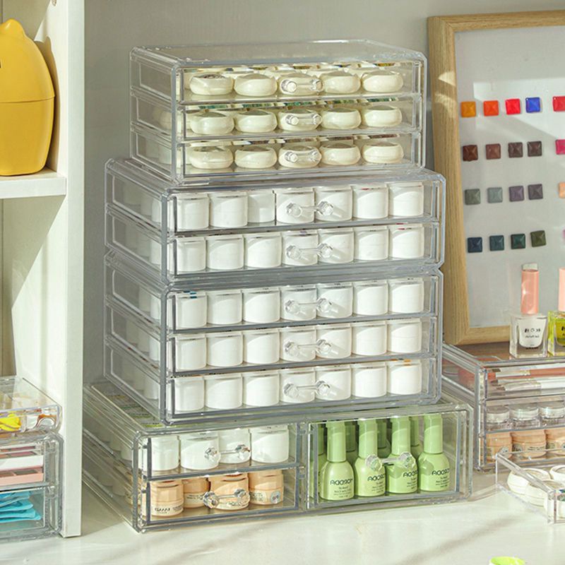 甲油胶收纳盒罐装收纳美甲饰品盒收亚克力透明抽屉厂家直销批发