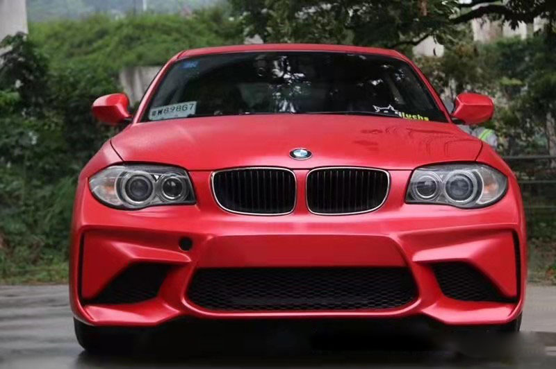 BMW 1 Series E82/E87 modified to M2 style with large body kit, front bumper and rear bumper modified for BMW