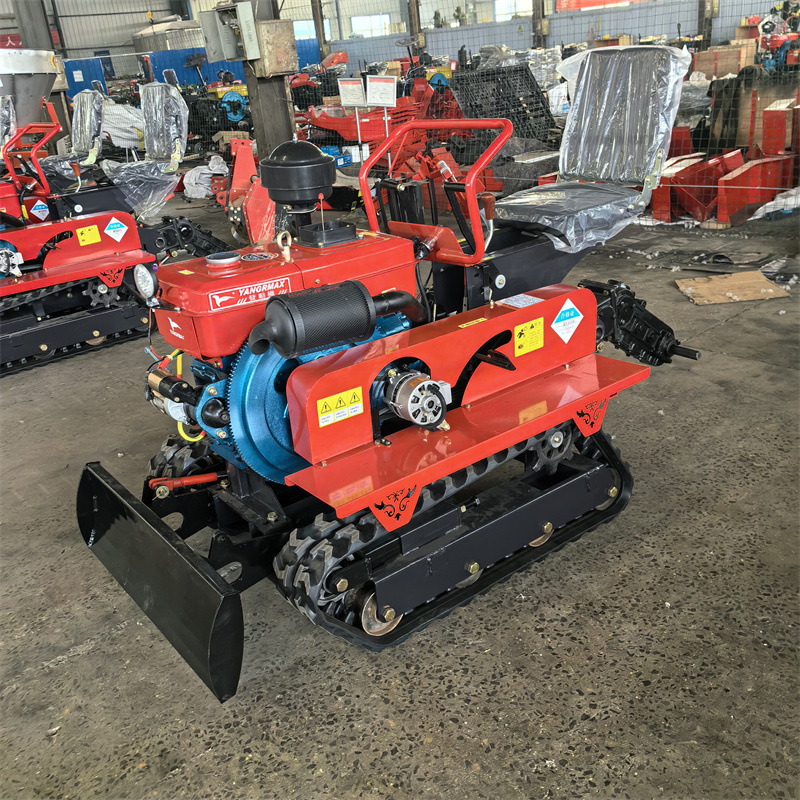 农用多功能35马力履带旋耕机 水旱两用座驾式耕田机