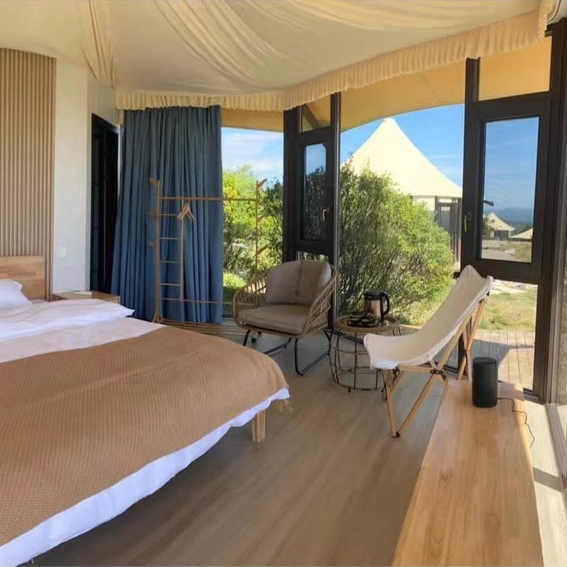 Proyecto de turismo cultural de tiendas de hotel diseño semipermanente gran área escénica turística de vacaciones ciudad de alojamiento residencial de tiendas de campaña paquete general