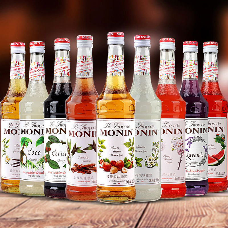MONIN Molin Flavor Syrup 700ml Vanilla Osmanthus Mint Caramel elderflower Hazelnut Blue Orange Cocktail