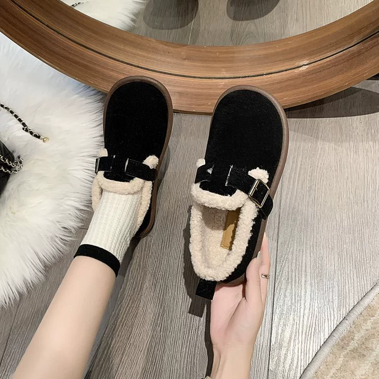 Keep warm shoes platform, Korean style, 2023