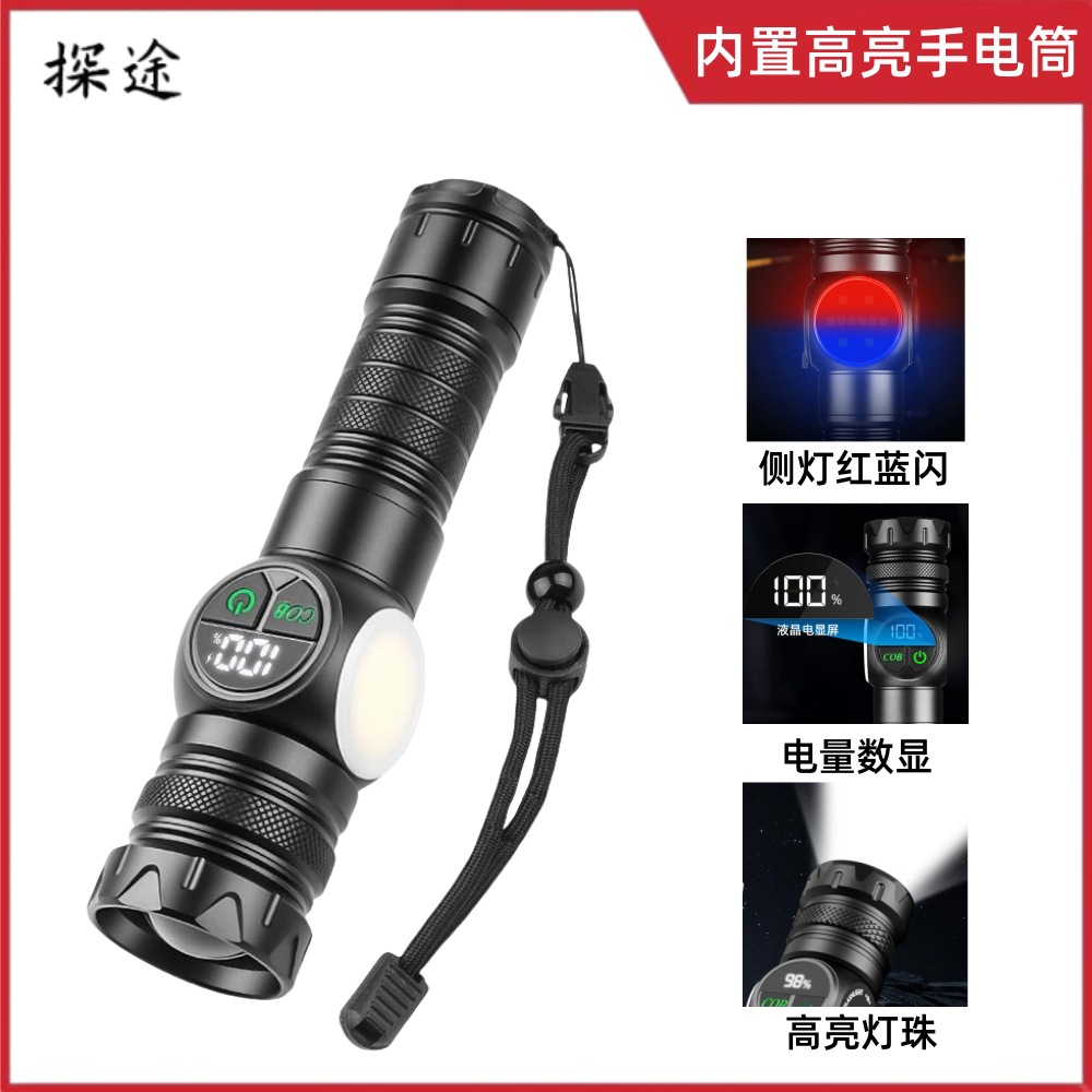 Flashlight with laser