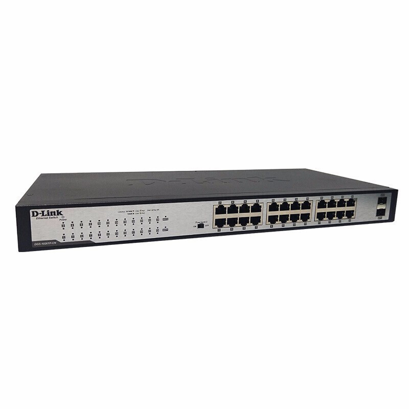 友讯（D-LINK） DGS-1026TP-CN 24口千兆 +2个千兆光口 POE供电交