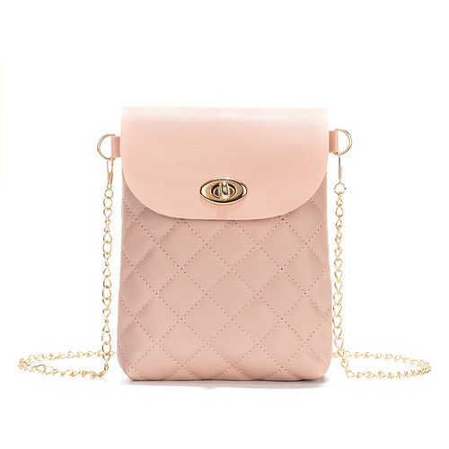 Women's Bags  New Printed Shoulder Bag Trendy Mobile Phone Bag Lock Plaid Bag One Piece Dropshipping