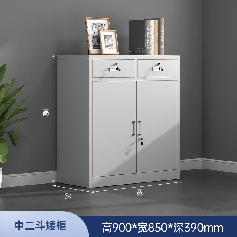 办公铁皮矮柜文件柜带锁抽屉收纳储物柜阳台小型工具柜子打印机柜|undefined