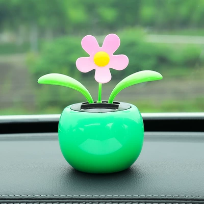 head flower car ornaments | Car ornaments - sunflower-green
