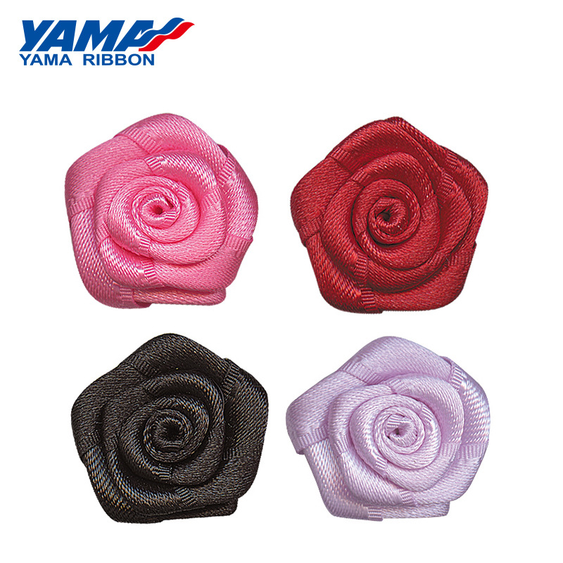 Yao Ming al por mayor 2cm rosa hecha a mano accesorios de ropa de decoración de flores de 5 puntos de rosa de cinco estrellas image 1
