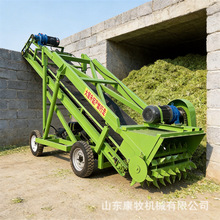 养牛场用青储取草机四米高青贮取料机左右移动方便草料装取机