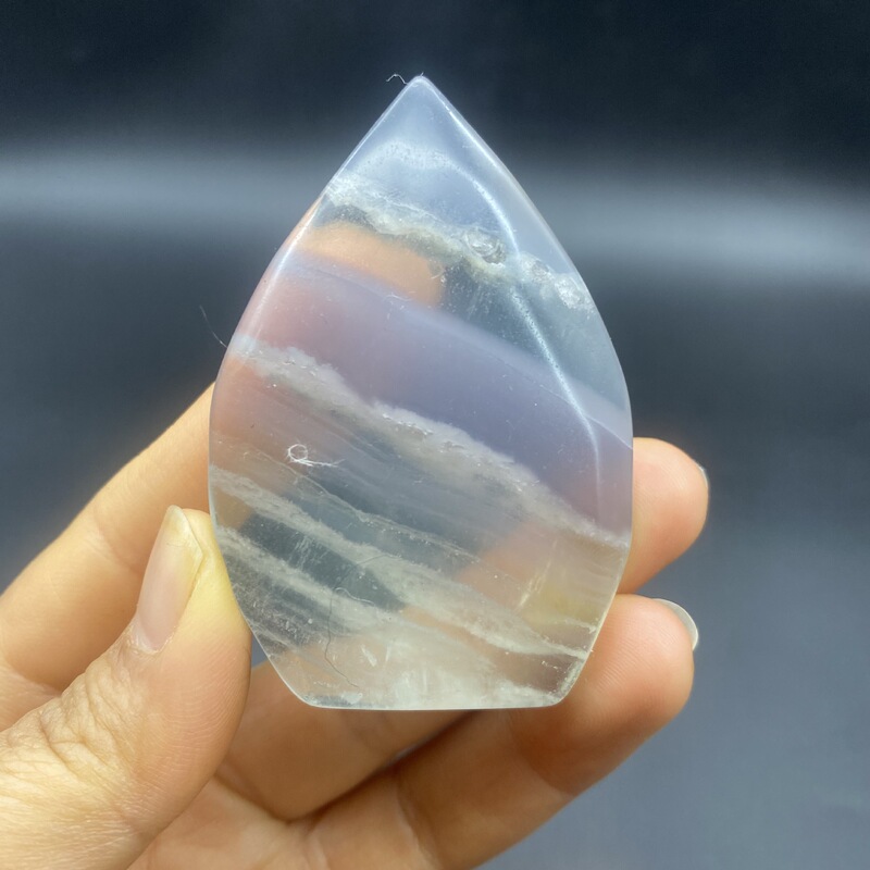 天然萤石水滴 创意摆件水晶小摆件桌面摆件手工雕刻件装饰品 图 5