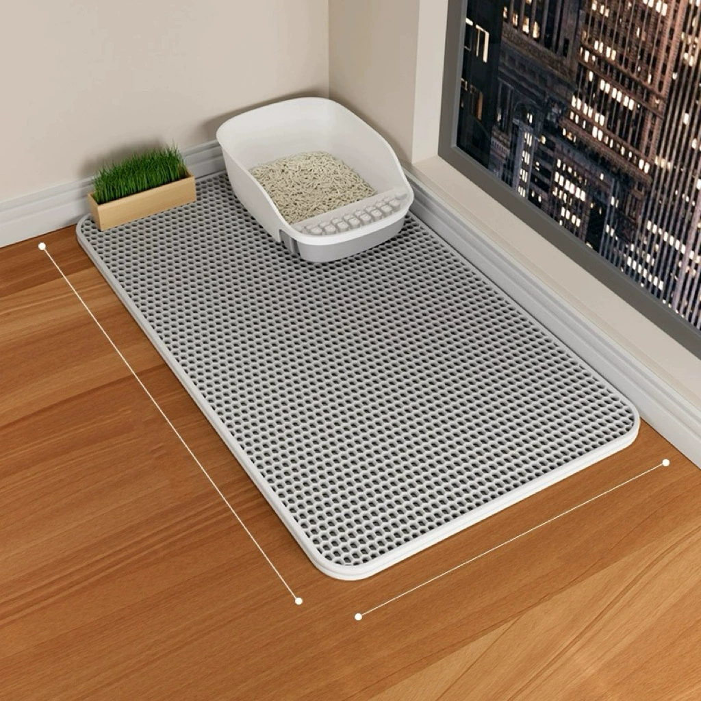 Double-layer Thickened EVA Cat Litter Mat, Washable & Splash-Proof, Multiple Sizes