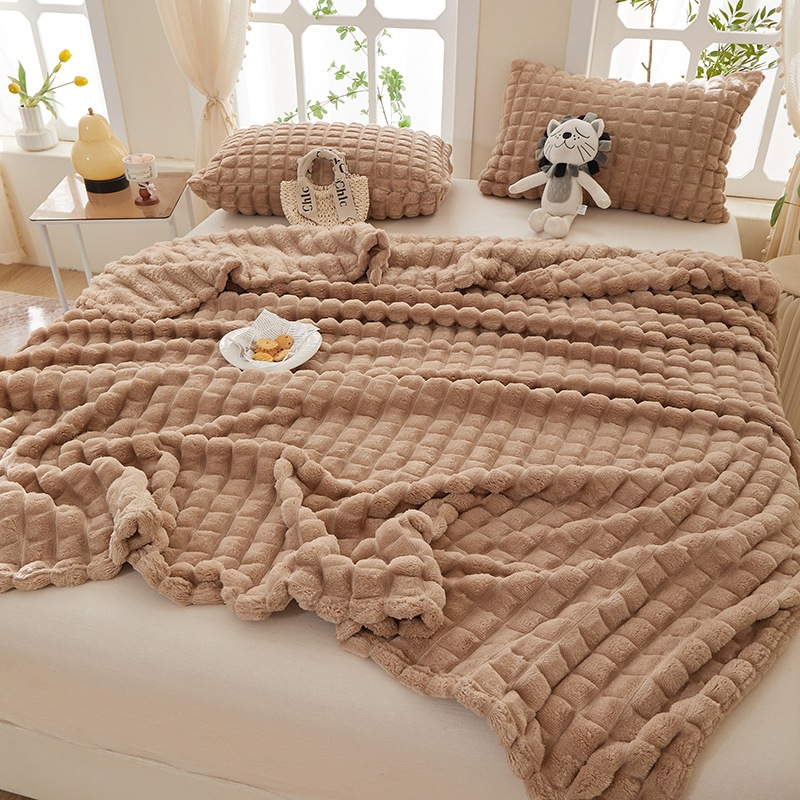 Amazon venta caliente 2026 nueva piel cómoda nube de sueño color sólido caliente flores tallado manta manta manta manta