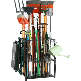 园艺工具整理器 庭院工具架独立式车库 草坪工具棚户外园艺工具架