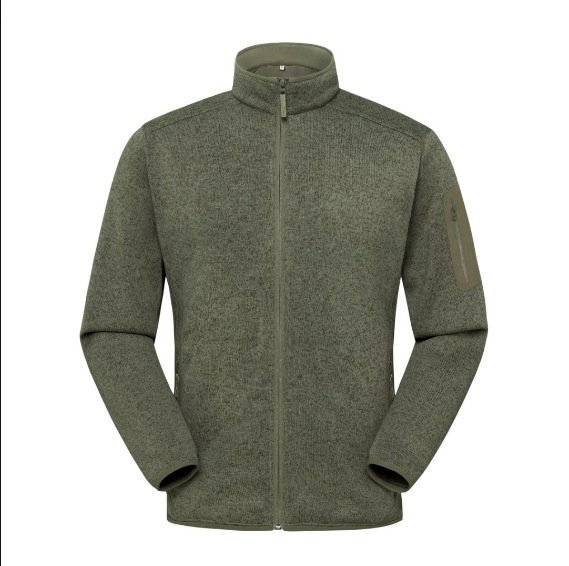 Bird Armour cubierto con cremallera para hombres y mujeres con cuello vertical y chaqueta de terciopelo caliente al aire libre capa intermedia chaqueta de terciopelo