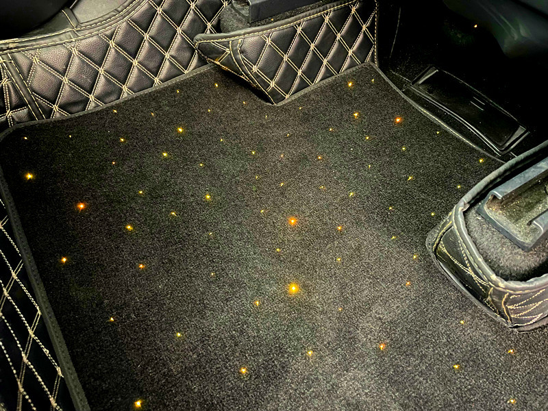 New Tesla Model Y Floor Mats, Model 3-Specific Car Mats with Fiber Optic Starlight Effect