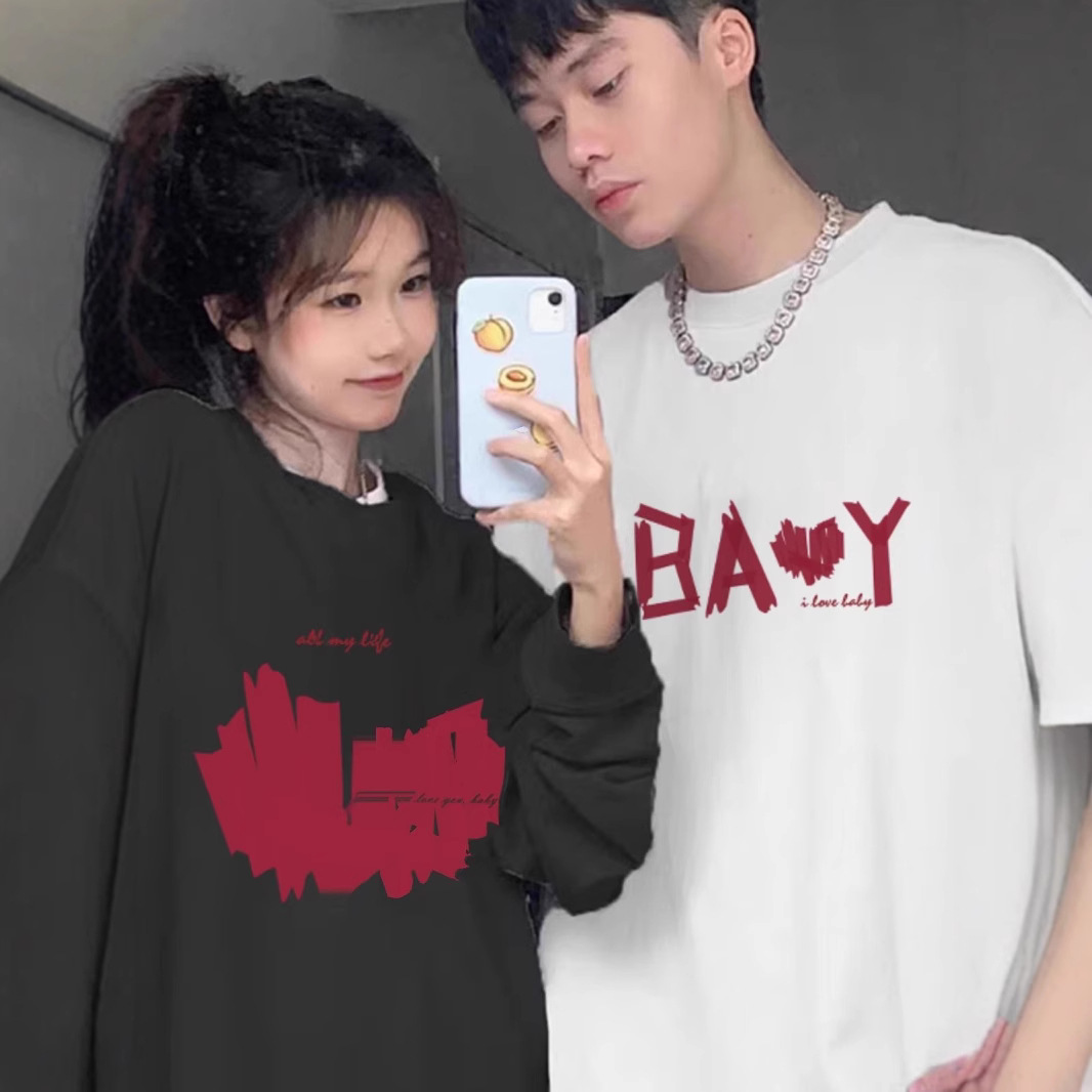 고급 감각 DISOO 독특한 커플 원피스 스웨트 셔츠 2024 새로운 가을과 겨울 패션 브랜드 라운드 넥 느슨한 긴 소매 재킷