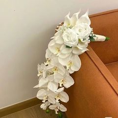 仿真花手捧花结婚摆件课程桌面装饰品假花花束送新人新娘喜庆