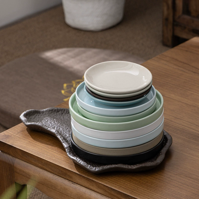 Керамический поднос, поднос для цветочного горшка, большой поднос, изоляционная подкладка, подставка для горшка из фиолетового песка, партия