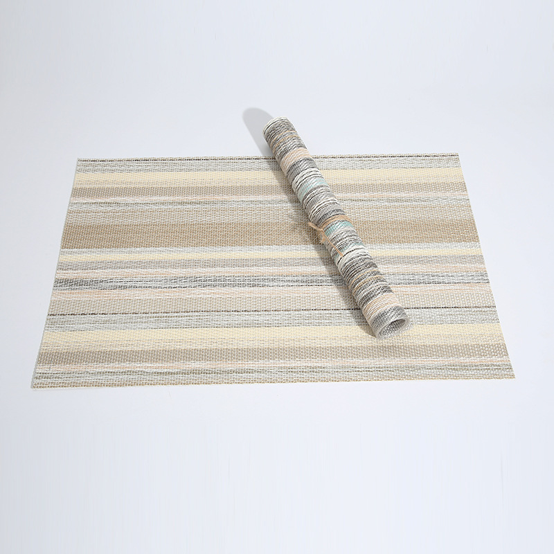 Amazon Nórdico rayas texlin placemat Occidental mantel antiincrustante PVC estera de mesa de café del hotel estera de aislamiento térmico
