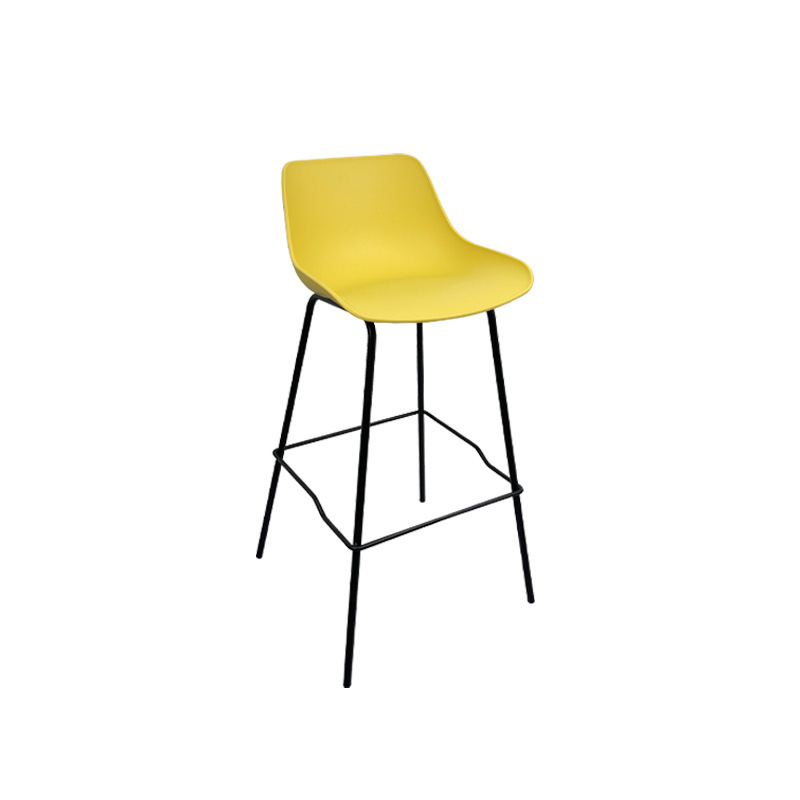Bar de estilo nórdico silla alta red de leche roja tienda de té taburete especial de cuatro patas cafeteria de recepción casera taburete alto