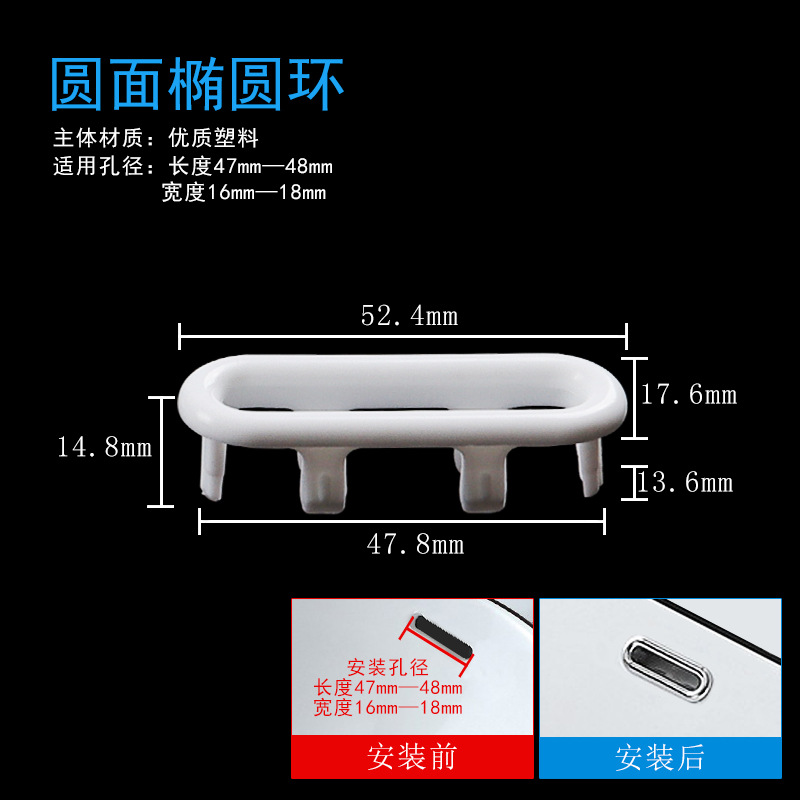 Lavabo desbordamiento anillo pedestal cuenca anillo decorativo desbordamiento boca anillo neto Mercedes-Benz doble capa anillo cuenca Accesorios