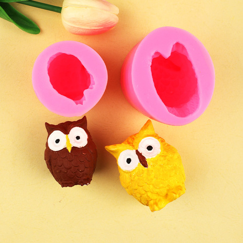 3D three-dimensional owl handmade plaster soap ornaments pendant decorative mold chocolate glue clay