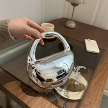 个性亚克力晚宴包包女2025新款欧美时尚手提包小众金属斜挎贝壳包