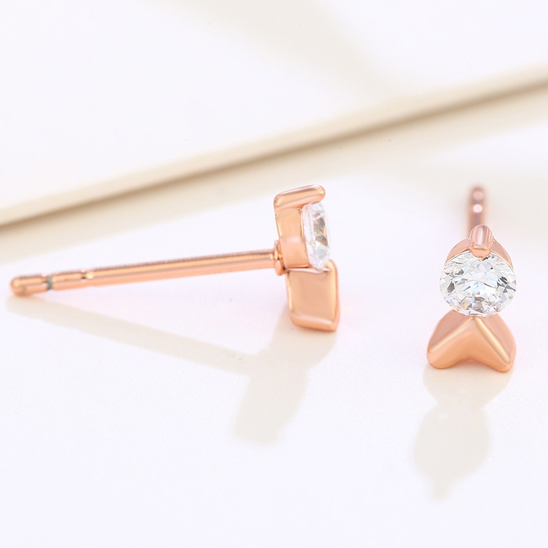 Joyería de Xusing sola serie de Piedra simple pequeño mini precioso Stud pendientes nicho femenino diseño de moda joyería del oído al por mayor