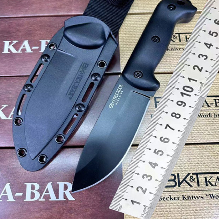 KA-BAR 卡巴 BK2 户外刀具小刀随身野营战术便携野外水果刀