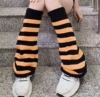 Black and orange striped wide legs