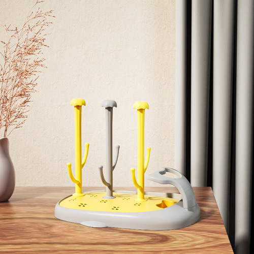 Baby bottle drying rack baby bottle brush pacifier brush drain rack bottle rack set wholesale