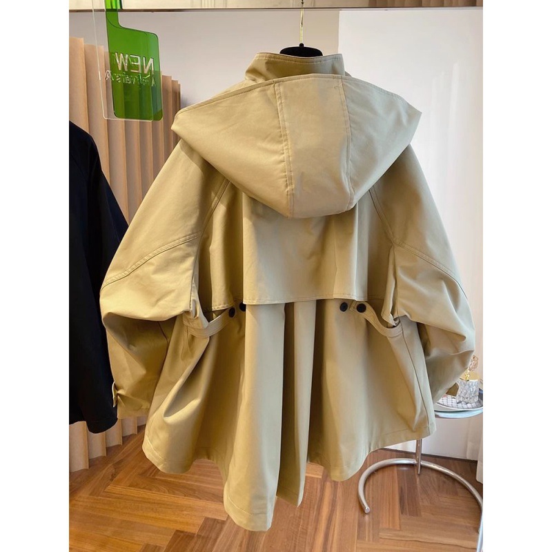 High-grade Retro Fashion Western Style Design Sense Niche A- shaped Casual Collar Coat Women's Spring and Autumn