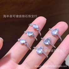 天然水沫玉葫芦戒指s925银镶嵌新中式国风直播爆款厂家批发