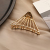 Metal crab pin, fashionable hairgrip, hair accessory, Korean style, 8cm, simple and elegant design